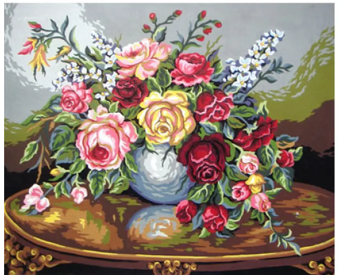 Štampano platno "Buket cvijeća" 60x50cm Grafitec GMA-11.580 SRB